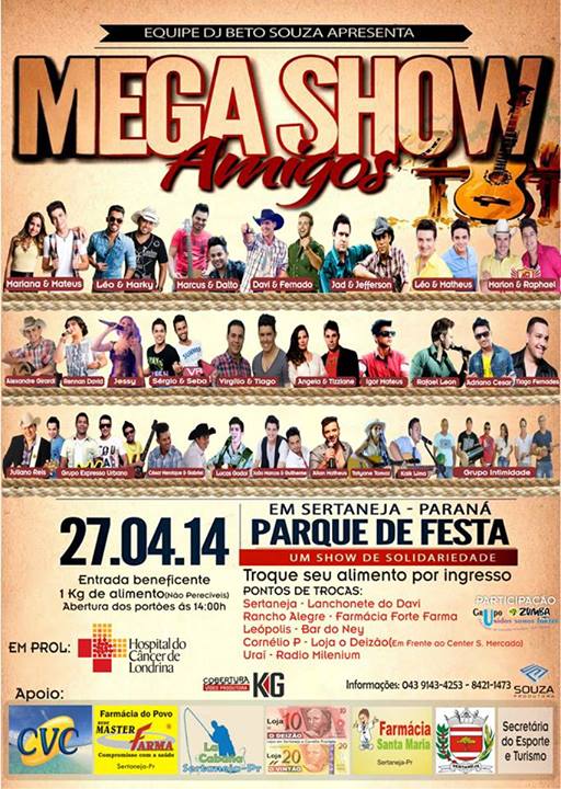 Mega Show Amigos 27/04 - Sertaneja PR