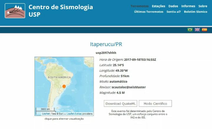 URGENTE: Terremotos atingem cidades do Paraná