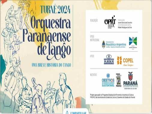 🎻 Ibiporã será o terceiro destino da turnê da Orquestra Paranaense de Tango 🎶✨
